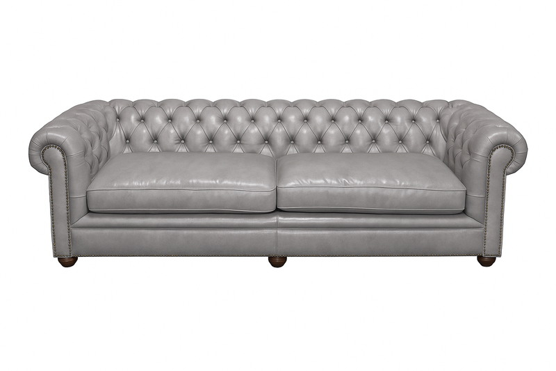 Canapea chesterfield GYMA piele GRI