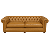 Canapea chesterfield GYMA piele MARO DESCHIS