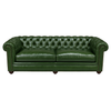 Canapea chesterfield GYMA piele VERDE INCHIS