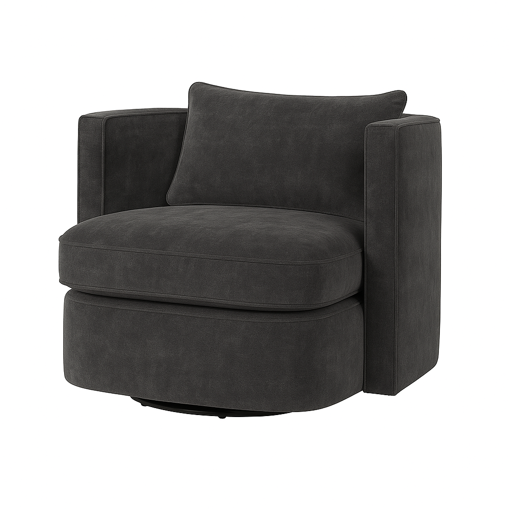 Fotoliu catifea GRI | model DAVIDE