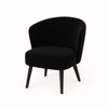 Fotoliu catifea NEAGRA | model LOTUS
