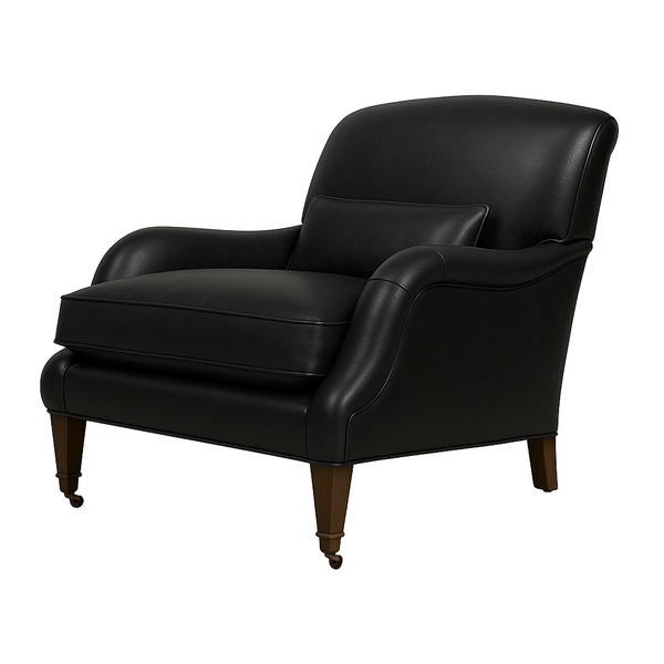 Fotoliu piele NEAGRA | model TORE