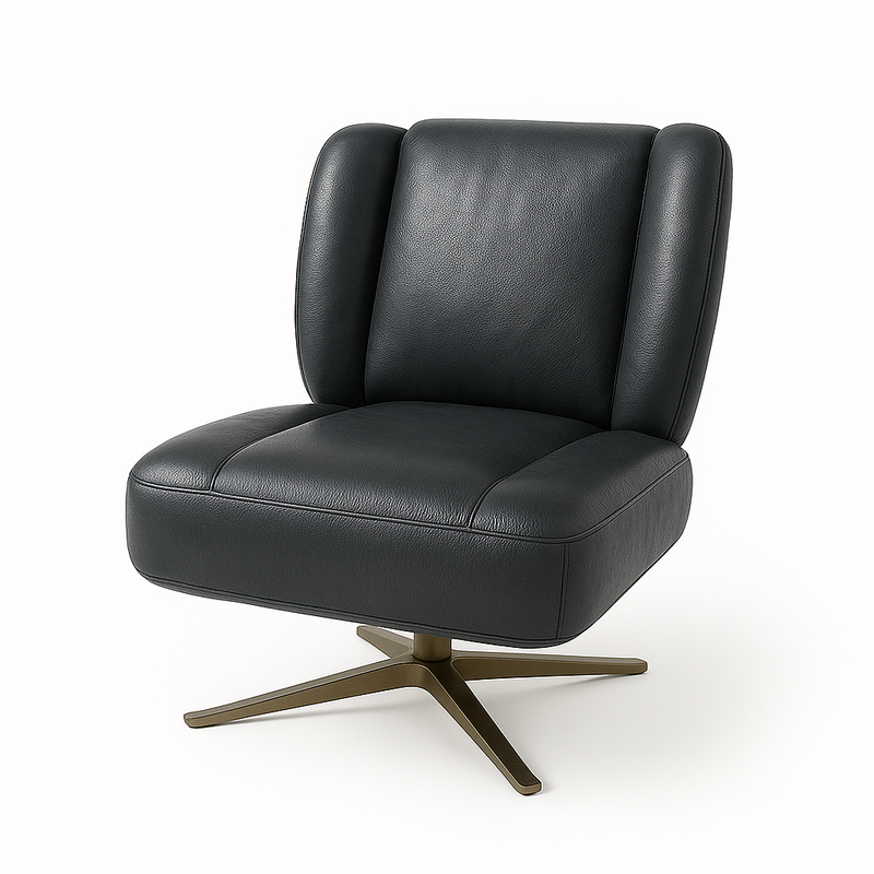 Fotoliu piele ANTRACIT | model PUFI