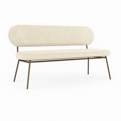 Bancheta catifea AMO culoare BEJ DESCHIS