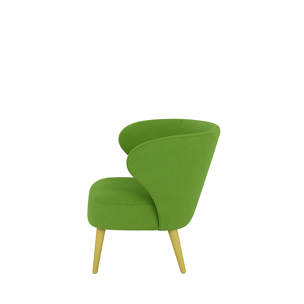 Fotoliu catifea NEAGRA | model CAPRICE