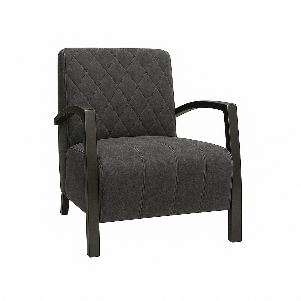 Fotoliu catifea GRI | model DIAMOND