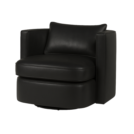 Fotoliu piele NEAGRA | model DAVIDE