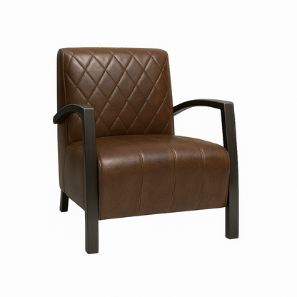 Fotoliu piele TAUPE | model DIAMOND