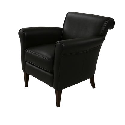 Fotoliu piele NEAGRA | model TALI