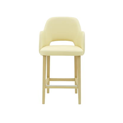 Scaun bar piele naturala BEJ | model APRIL