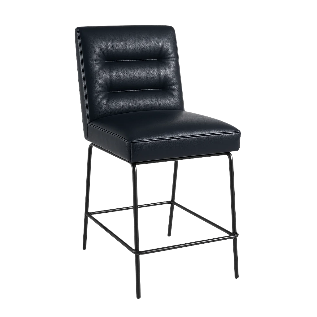 Scaun bar piele NEAGRA | model DAG
