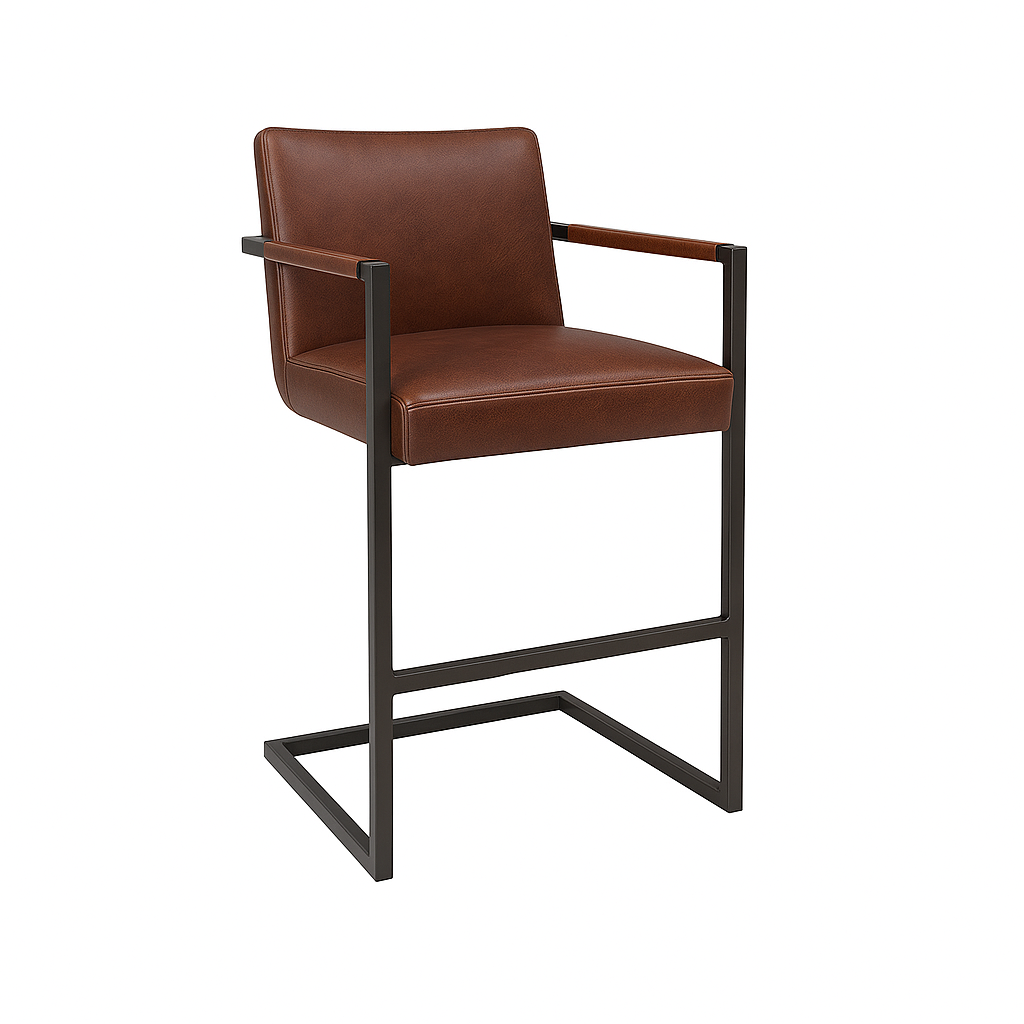 Scaun bar piele MARO INCHIS | model FLEET
