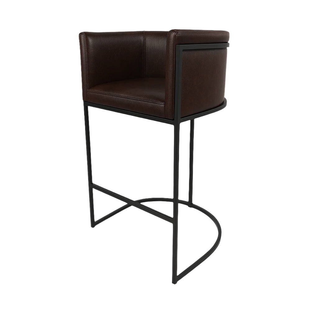 Scaun bar piele MARO INCHIS | model NINO