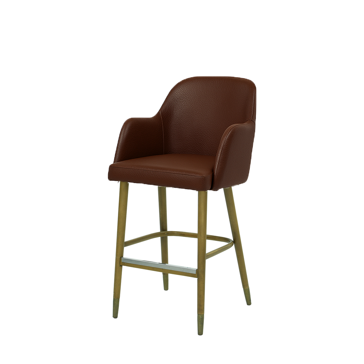 Scaun bar piele GALBENA | model PINO