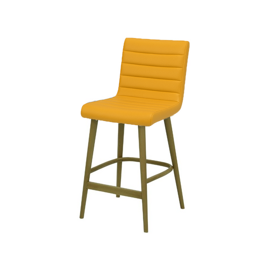 Scaun insula piele naturala GALBENA | model RIGA