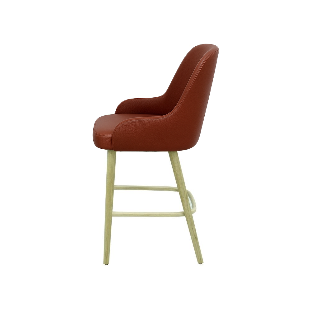 Scaun bar piele VERDE | model ROCCO