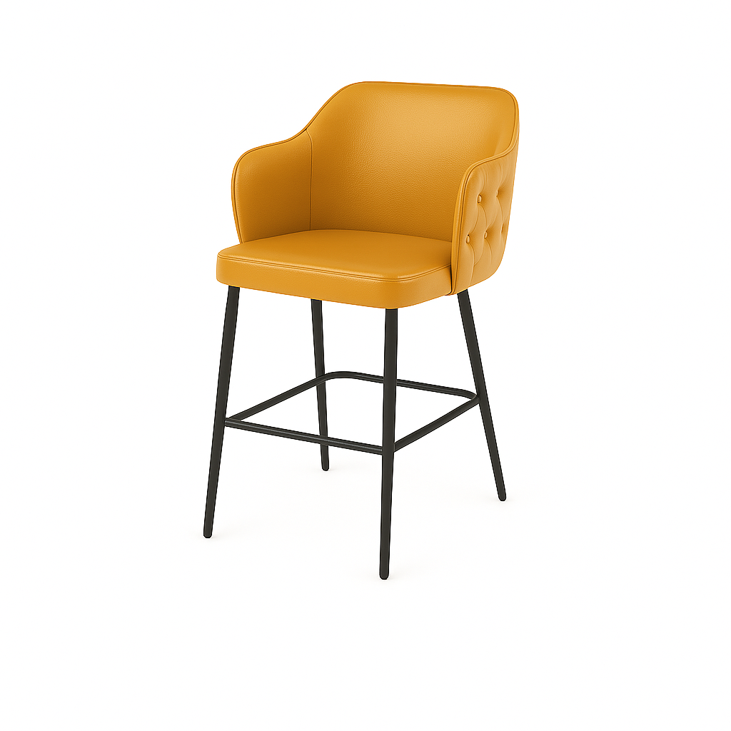 Scaun bar piele GALBENA | model TEONA