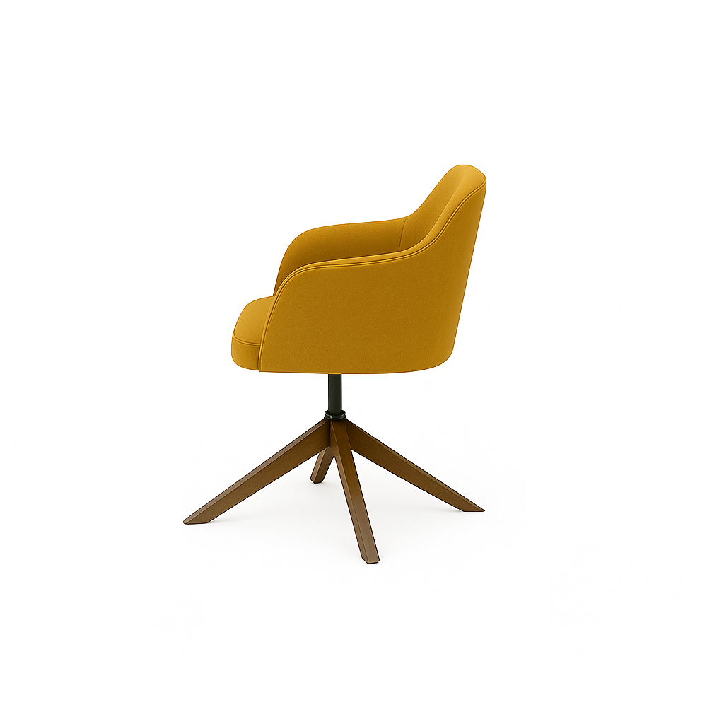 Scaun catifea GALBENA | model ROBI