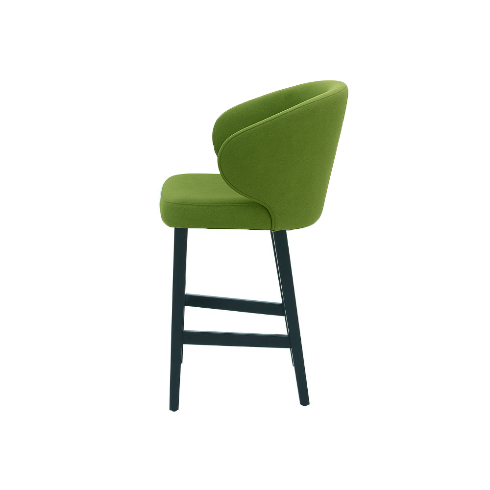 Scaun de bar catifea GALBENA | model CAPRICE
